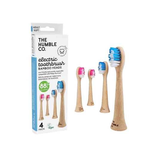 Bamboo Sonicare Electrical Toothbrush Heads - Pack of 4