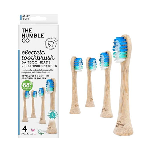 Bamboo Sonicare Electrical Toothbrush Heads Reminder Bristle - Pack of 4