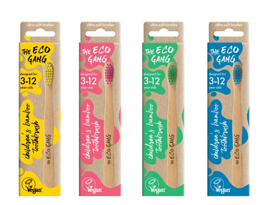 Kids Bamboo Toothbrush - Ultra-Soft - 4 Pack