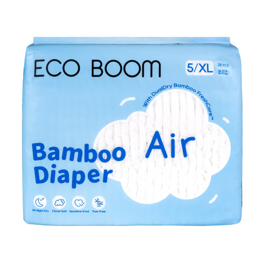 Air Bamboo Baby Nappies Extra Large (12-17Kg) - 28 Pcs