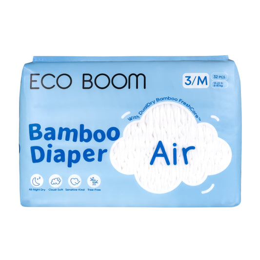 Air Bamboo Baby Nappies Medium (6-10Kg) - 32 Pcs